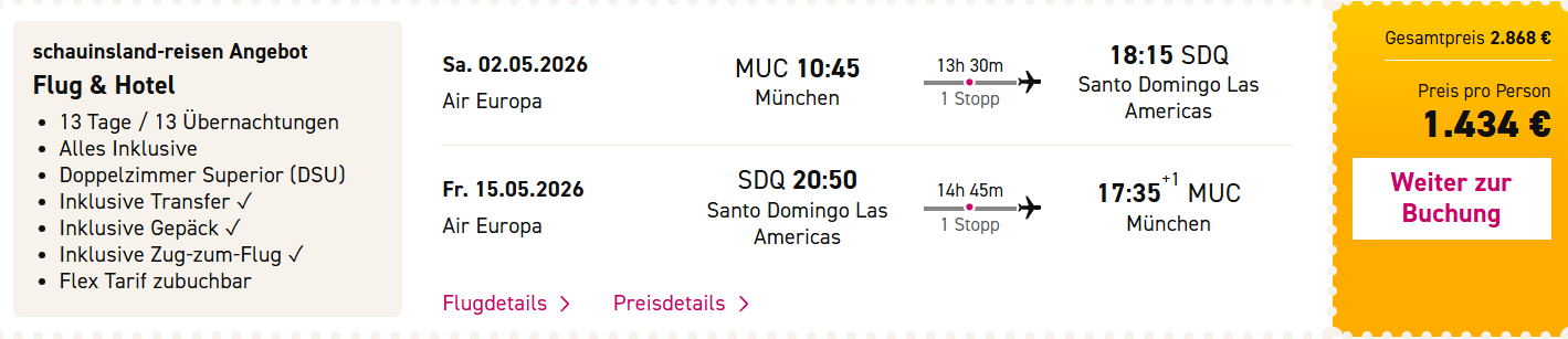 Dom Rep Reise Angebot