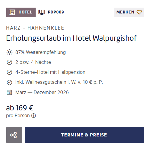 Harz Hotel Angebot