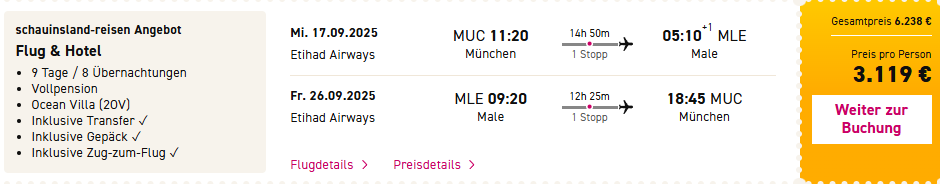 Malediven Reise Angebot