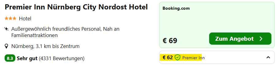 Nürnberg Hotel Angebot