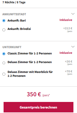 Apulien Pauschalangebot