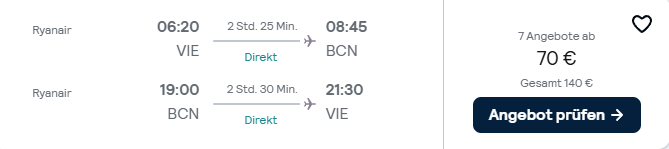 Barcelona Flug Angebot
