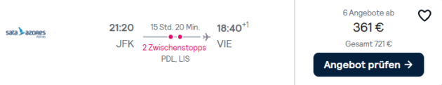 Flug nach Wien