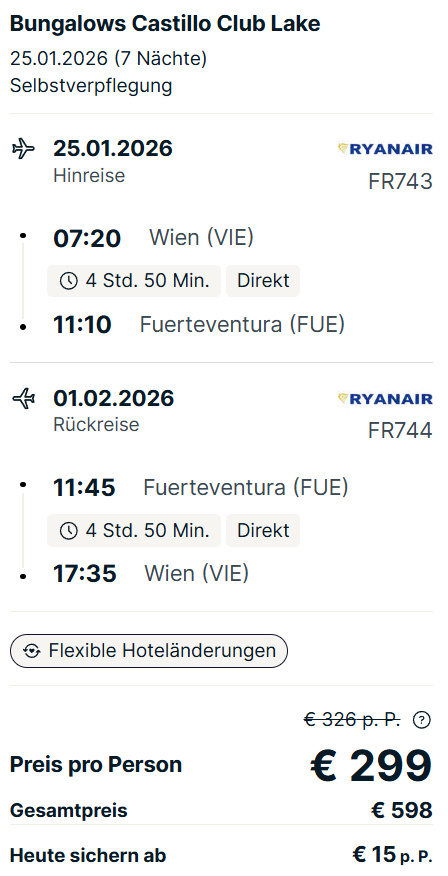 Fuerteventura Reise Angebot