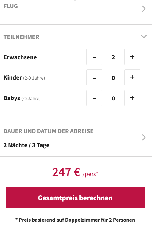 Room Reise Angebot