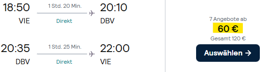 Kroatien Flüge Angebot