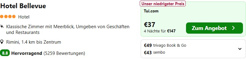 Rimini Hotelangebot