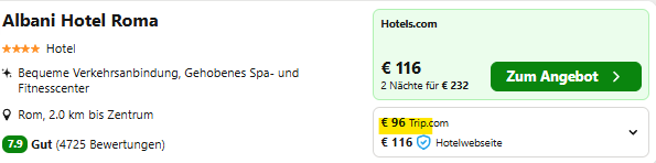Rom Hotel Angebot