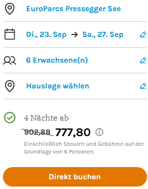 EuroParcs Angebot