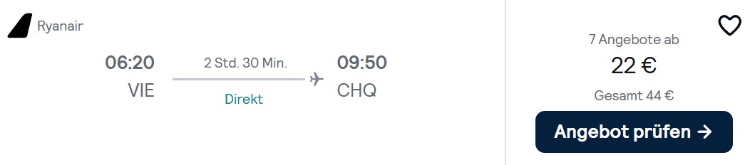 Kreta Flug