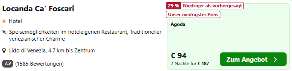 Venedig Hotel Angebot