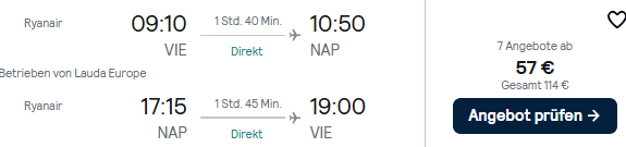 Amalfi Flug Schnäppchen