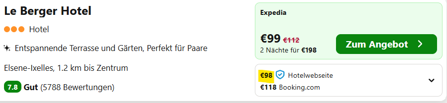 Brüssel Hotel Angebot