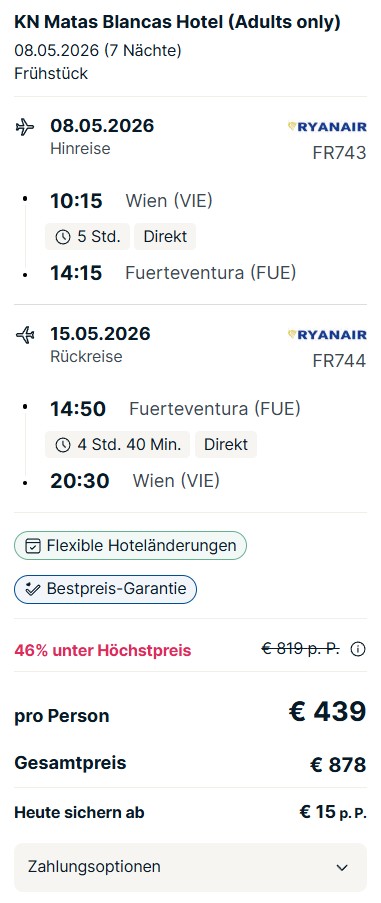 Fuerteventura Reise Angebot