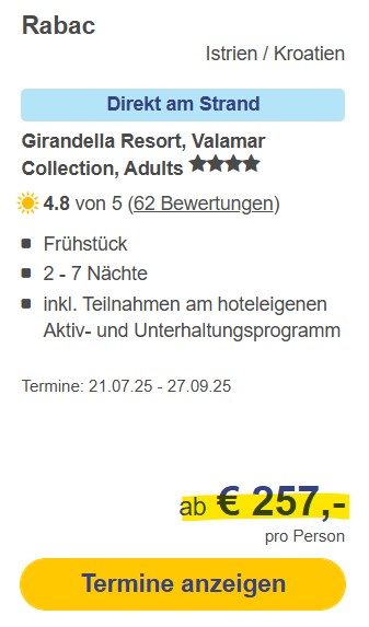 Kroatien Hotel