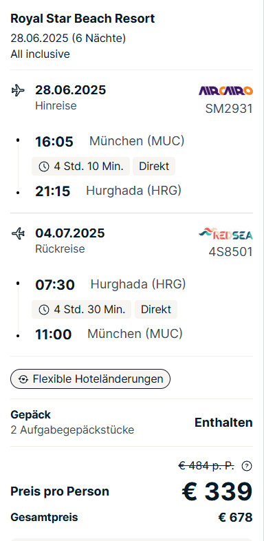 Ägypten Reise Angebot