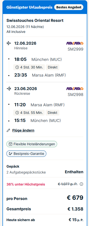 Ägypten Reise Angebot