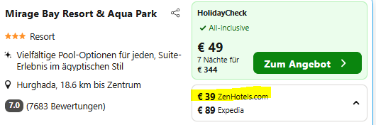 Ägypten Hotelangebot