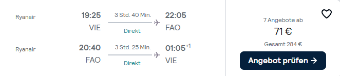 Portugal Flug Angebot