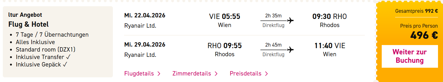 Rhodos Reise Angebot