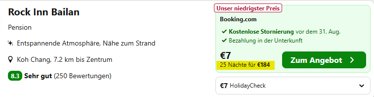 thailand hotel angebot