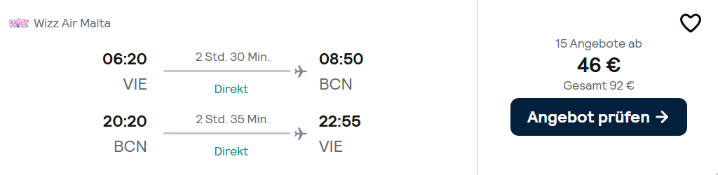 Barcelona Flug Angebot