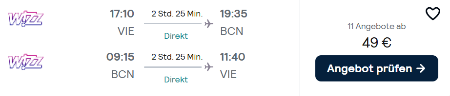 Barcelona Flug Angebot