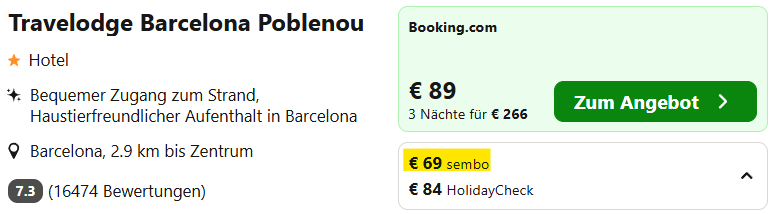 Barcelona Hotel Angebot