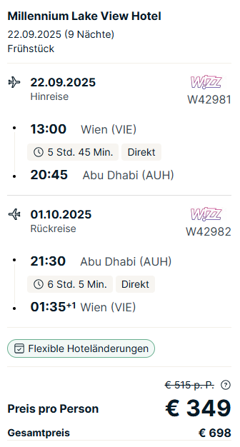 Dubai Angebot