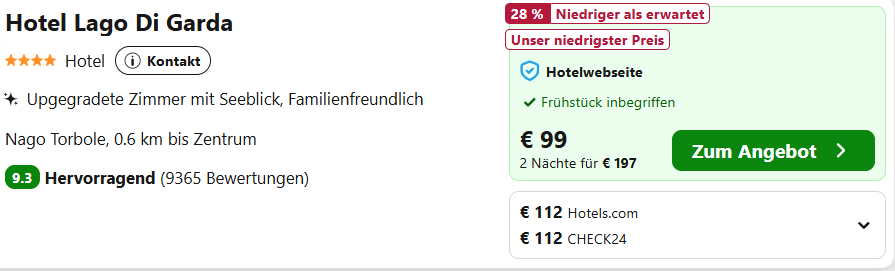 Gardasee Hotel Angebot
