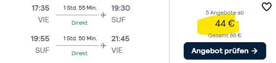 Kalabrien Flug