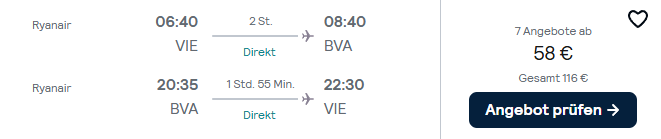 Paris Flug Angebot