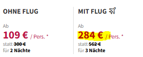 Porto Pauschalangebot