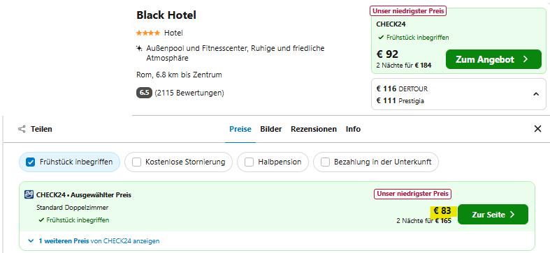 Rom Hotel Angebot