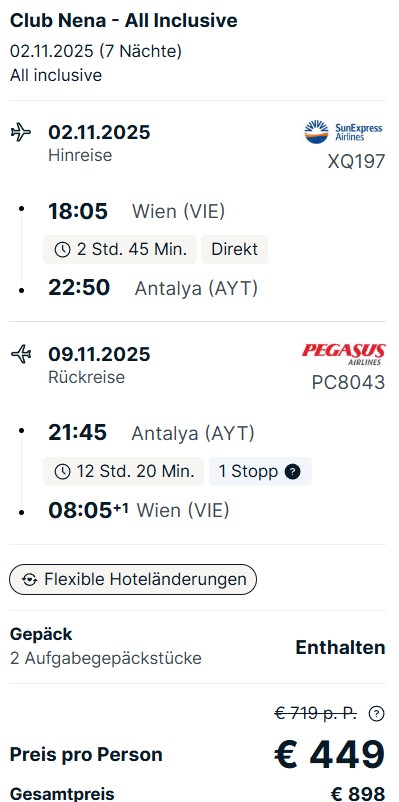 Side Pauschalangebot