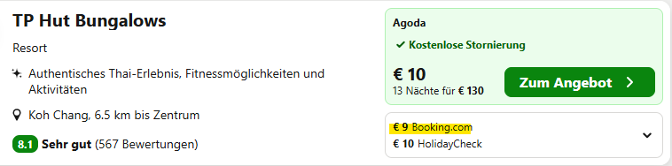 thailand hotel angebot