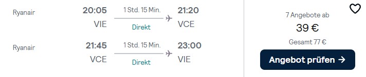 Venedig Flug