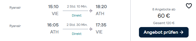 Athen Flug Angebot