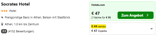 Athen Hotel Angebot