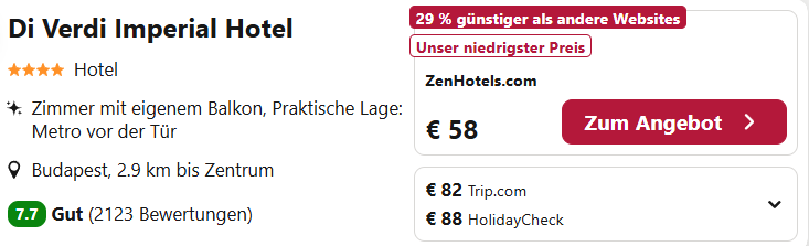Budapest Hotel Angebot