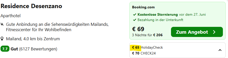 Mailand Hotel Angebot