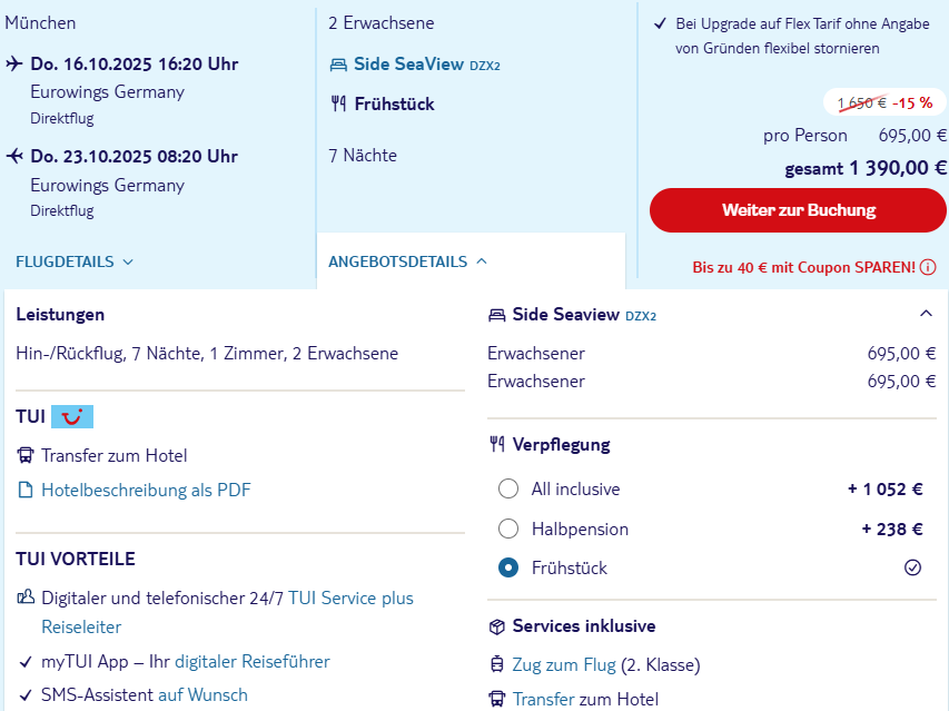 Mallorca Pauschalangebot
