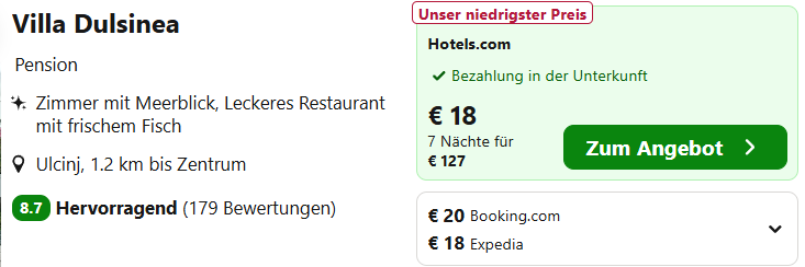 Montenegro Hotel Angebot
