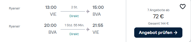 Paris Flug Angebot