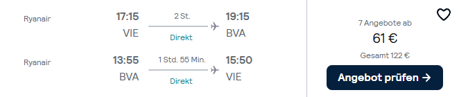 Paris Flug Angebot