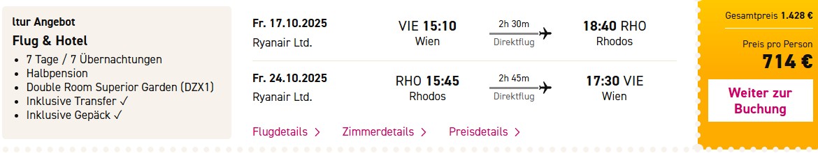 Rhodos Pauschalangebot ltur