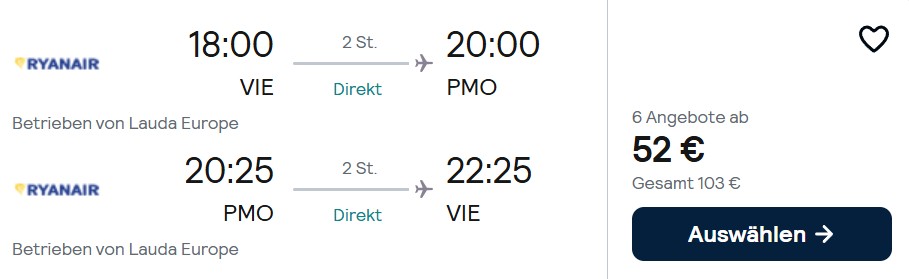 Sizilien Flug Angebot