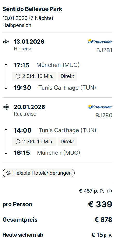 Tunesien Reise Angebot