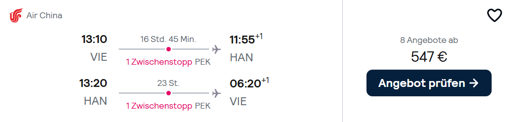 Vietnam Flug Angebot