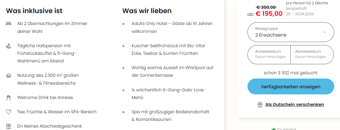 Wellness Hotelangebot